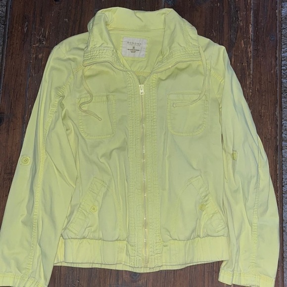 Sonoma Jackets & Blazers - Sonoma lightweight yellow jacket full zip Size M